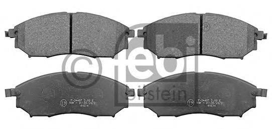 Комплект тормозных колодок, дисковый тормоз FEBI BILSTEIN 116188
