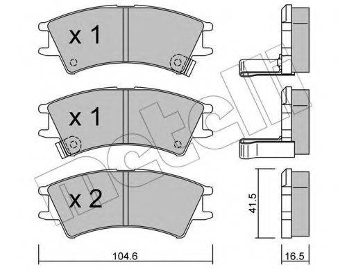 Комплект тормозных колодок, дисковый тормоз METELLI 22-0361-0