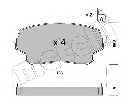 Комплект тормозных колодок, дисковый тормоз METELLI 22-0765-0