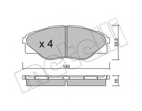 Комплект тормозных колодок, дисковый тормоз METELLI 22-0936-0