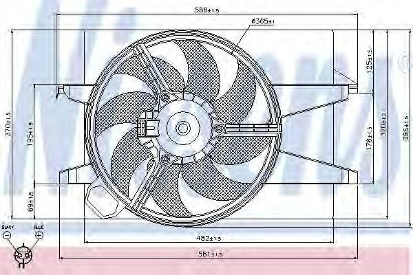 Вентилятор, охолодження двигуна NISSENS 85029