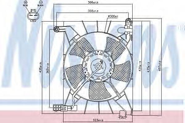 Вентилятор, охолодження двигуна NISSENS 85063