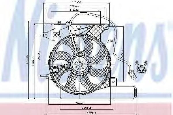 Вентилятор, охолодження двигуна NISSENS 85202