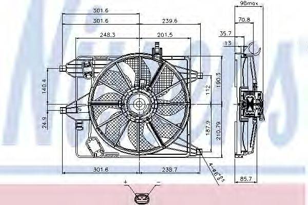 Вентилятор, охлаждение двигателя NISSENS 85252