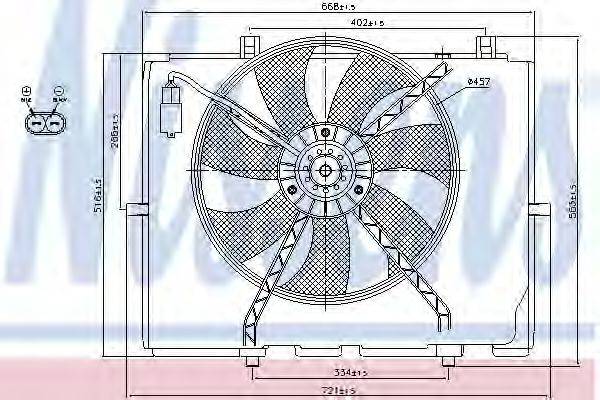 Вентилятор, охолодження двигуна NISSENS 85654