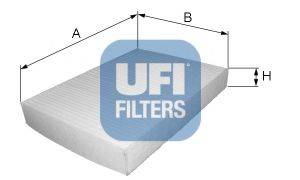 Фільтр, повітря у внутрішньому просторі UFI 53.110.00