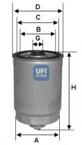 Топливный фильтр UFI 24.378.00
