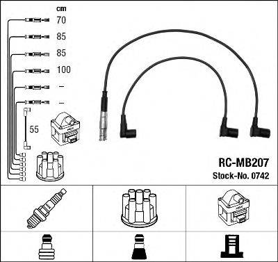 Комплект проводов зажигания NGK 0742