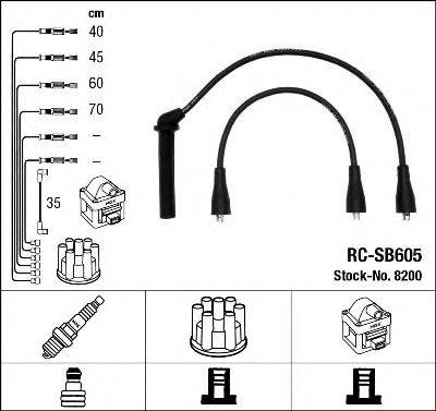 Комплект проводов зажигания NGK 8200