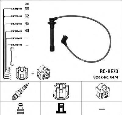 Комплект проводов зажигания NGK 8474