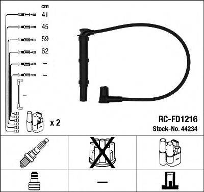 Комплект проводов зажигания NGK 44234