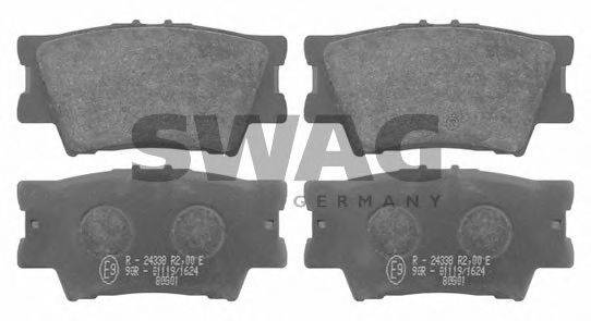 Комплект тормозных колодок, дисковый тормоз SWAG 81 91 6651