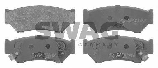 Комплект тормозных колодок, дисковый тормоз SWAG 84 91 6657