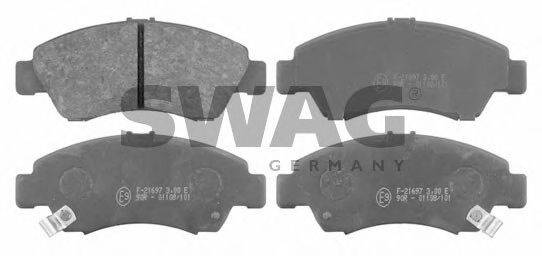 Комплект тормозных колодок, дисковый тормоз SWAG 85 91 6303