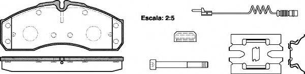 Комплект тормозных колодок, дисковый тормоз ROADHOUSE 2651.22