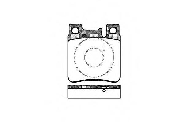 Комплект тормозных колодок, дисковый тормоз REMSA 0407.00