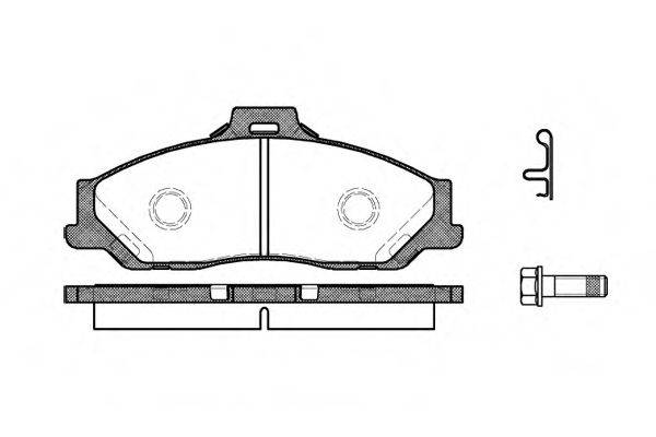 Комплект тормозных колодок, дисковый тормоз REMSA 0730.01
