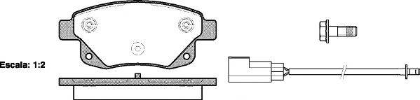 Комплект тормозных колодок, дисковый тормоз REMSA 1252.02