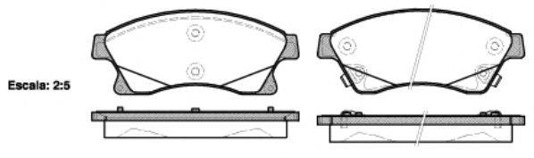 Комплект тормозных колодок, дисковый тормоз REMSA 1431.12