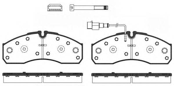 Комплект тормозных колодок, дисковый тормоз REMSA 0651.42