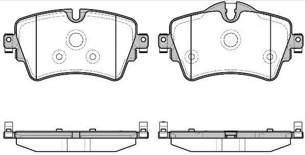 Комплект тормозных колодок, дисковый тормоз REMSA 1599.08