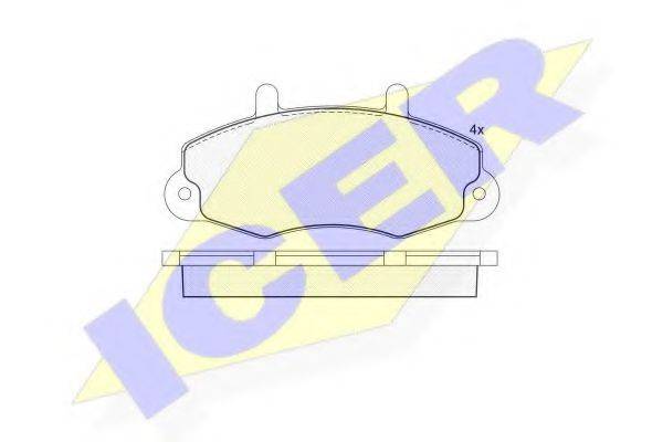 Комплект тормозных колодок, дисковый тормоз ICER 140896