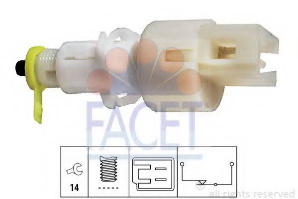 Вимикач ліхтаря сигналу гальмування; Вимикач, привід зчеплення (Tempomat) FACET 7.1108