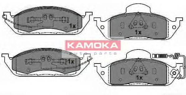 Комплект тормозных колодок, дисковый тормоз KAMOKA JQ1012800