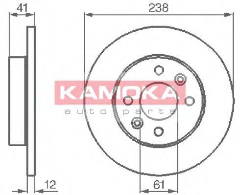гальмівний диск KAMOKA 103110