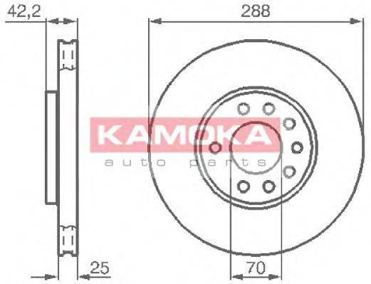 гальмівний диск KAMOKA 1031620