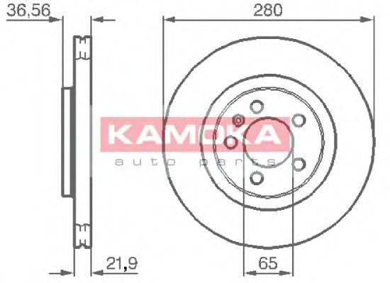 гальмівний диск KAMOKA 1031856