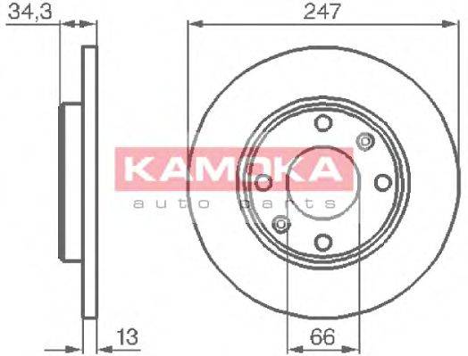 гальмівний диск KAMOKA 1031990