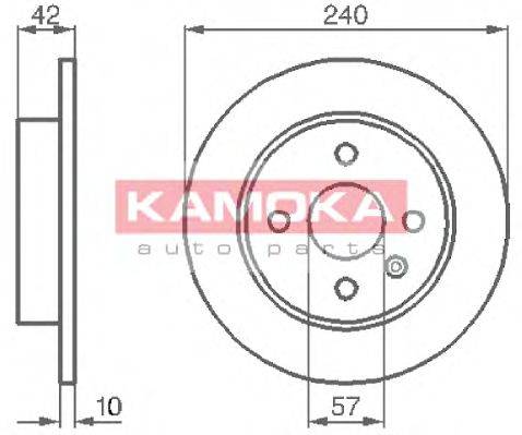 Тормозной диск KAMOKA 1032086