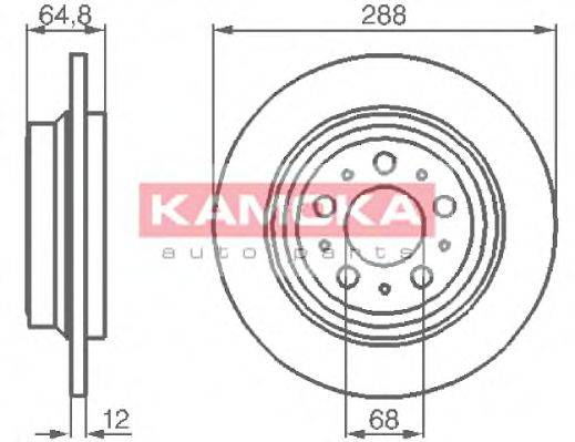 KAMOKA 1032158 Тормозной диск