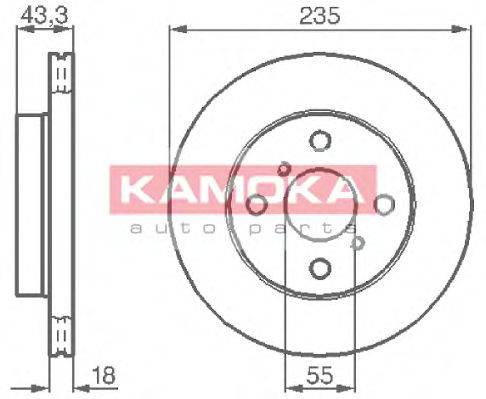 Тормозной диск KAMOKA 1032168
