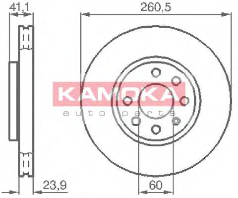 Тормозной диск KAMOKA 1032262