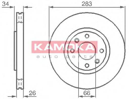гальмівний диск KAMOKA 1032304