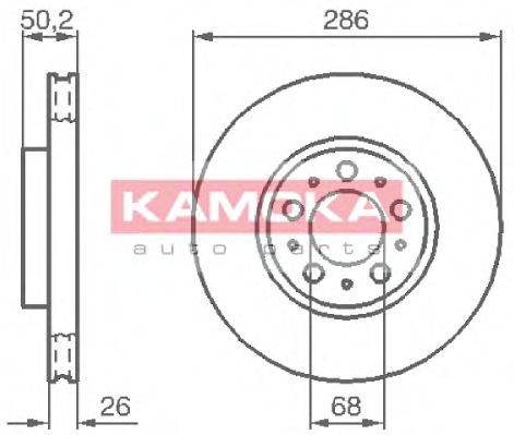 KAMOKA 1032326 гальмівний диск
