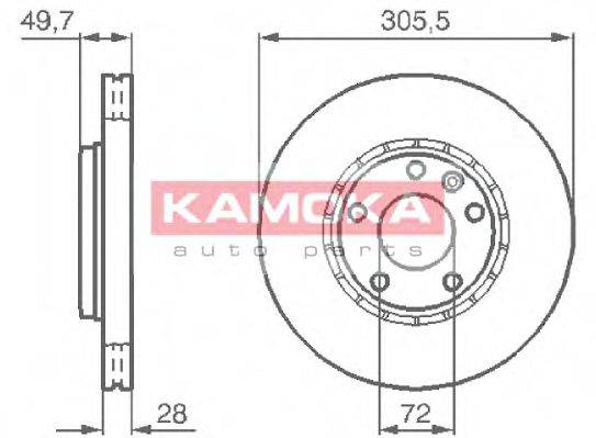 гальмівний диск KAMOKA 1032408