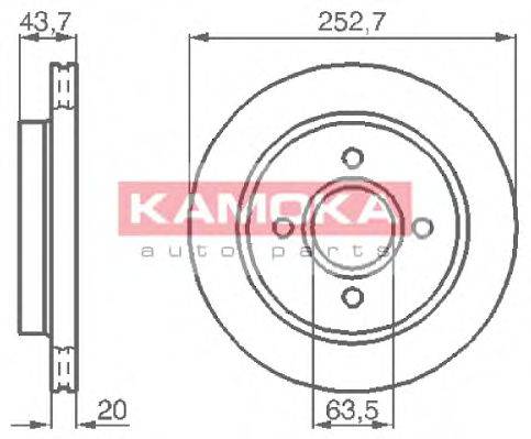 Тормозной диск KAMOKA 103958