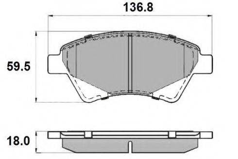 Комплект тормозных колодок, дисковый тормоз NATIONAL NP2143