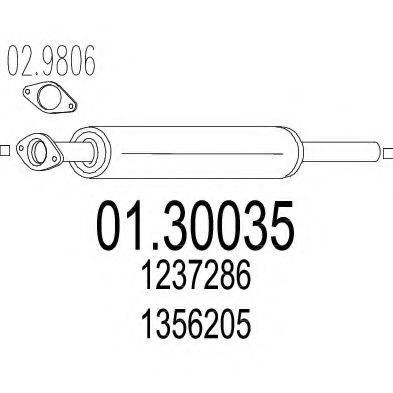 Передглушувач вихлопних газів MTS 01.30035