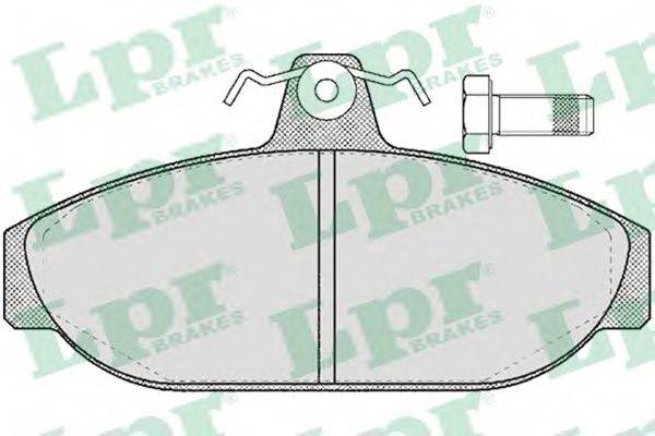 Комплект тормозных колодок, дисковый тормоз LPR 05P157