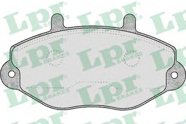Комплект гальмівних колодок, дискове гальмо LPR 05P482