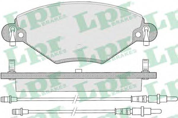 Комплект тормозных колодок, дисковый тормоз LPR 05P793