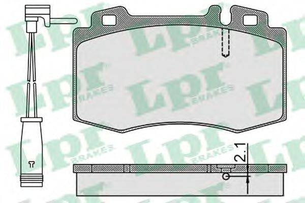 Комплект тормозных колодок, дисковый тормоз LPR 05P899A