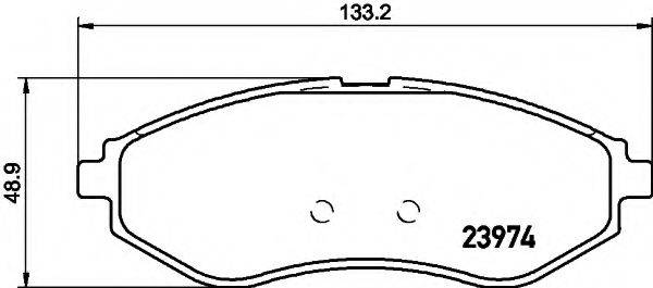 Комплект тормозных колодок, дисковый тормоз HELLA 8DB 355 011-251