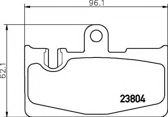 Комплект тормозных колодок, дисковый тормоз HELLA 8DB 355 011-661