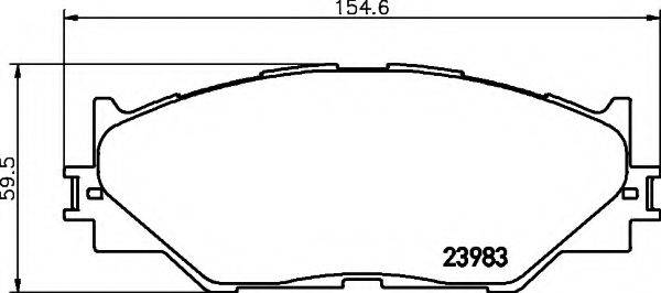 Комплект тормозных колодок, дисковый тормоз HELLA 8DB 355 012-241