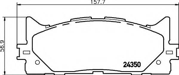 Комплект тормозных колодок, дисковый тормоз HELLA 8DB 355 012-401